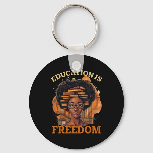 Chaveiro Educação É Liberdade Professor Negro Livros Histór (Frente)