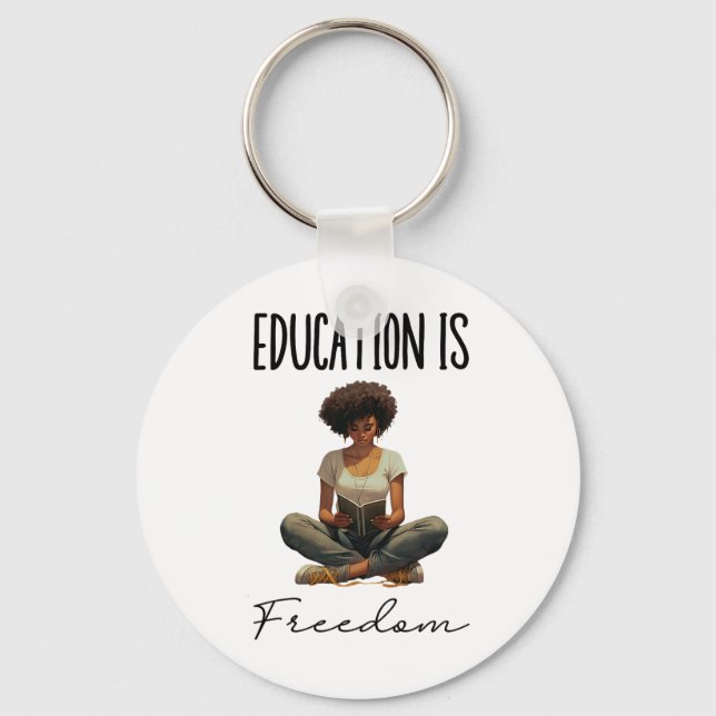Chaveiro Educação É Liberdade Professor Negro Livros Histór (Frente)