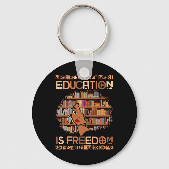 Chaveiro Educação É Liberdade Professor Negro Livros Histór (Frente)
