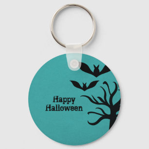 Chaveiro Eerie Bats Halloween Chaveiro, Aqua