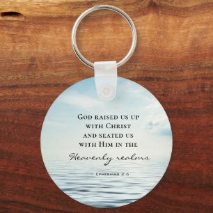 Chaveiro Éfesianos 2:6 Deus nos criou com Bíblia Cristo