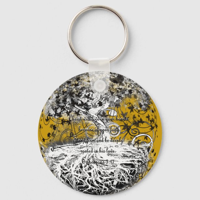 Chaveiro Efesianos 3:17 (Frente)