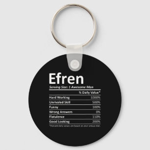 Chaveiro Efren Nutrition Funny Birthday Nome Personalizado
