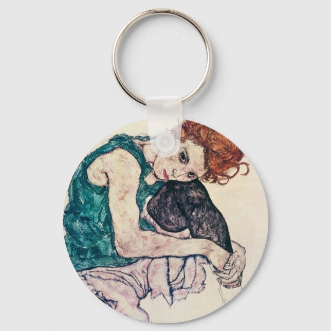 Chaveiro Egon Schiele Seated Woman Key Chain (Frente)