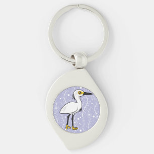 Chaveiro Egret nevado de Birdorable