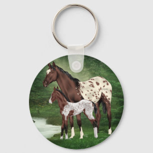 Chaveiro Égua e potro do cavalo do Appaloosa