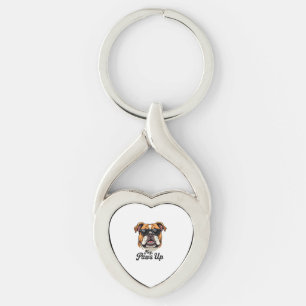 Chaveiro Ei Patas para Cima Bulldog Vintage com Óculos de S