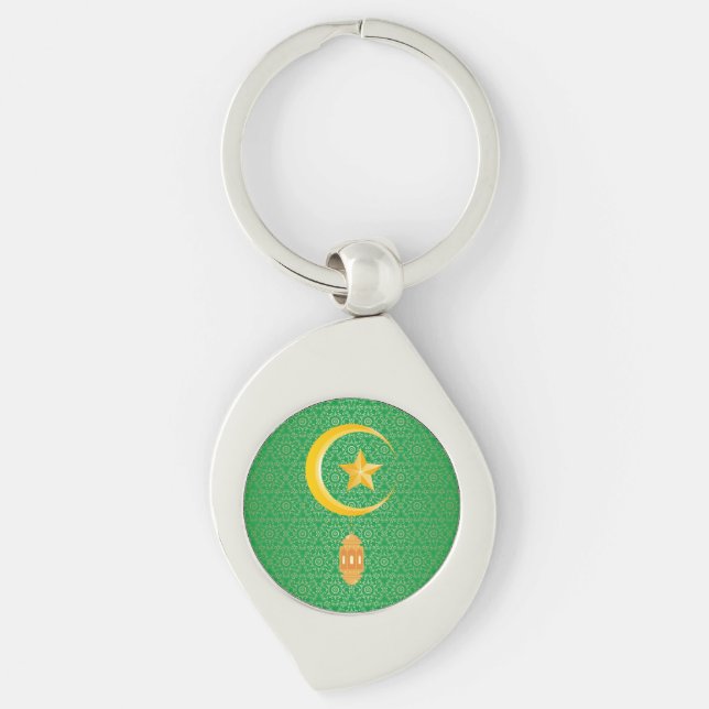 Chaveiro Eid al Fitr Mubarak Ramadan Kareem Moon Star (Frente)