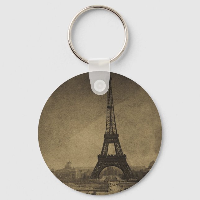 Chaveiro Eiffel Tower Vintage Stereoview (Frente)
