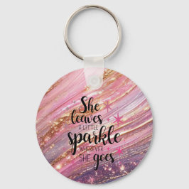 Chaveiro Ela Deixa Um Pouco De Pinceladas E Glitter