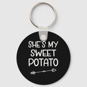 Chaveiro Ela é a minha batata doce que eu sou, o jogo de Aç