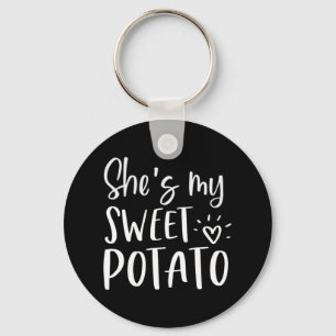 Chaveiro Ela é minha batata doce, eu sou Casais de Ação de