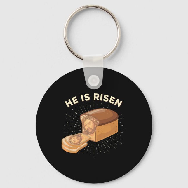 Chaveiro Ele É Risen Jesus Cristo, Páscoa Pun Christian Bre (Frente)