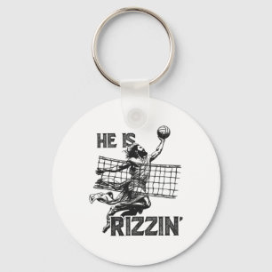 Chaveiro Ele É Rizzin Engraçado Jesus Jogando Volei