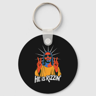 Chaveiro Ele É Rizzin Engraçado Jesus Meme Humor Cristão Ri