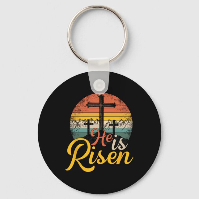 Chaveiro Ele Está Risado - Jesus Páscoa Cristão (Frente)