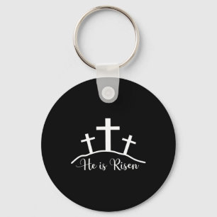 Chaveiro Ele Está Riscado Cruzando Jesus Dia da Páscoa Reli