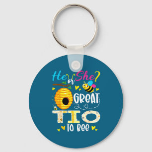 Chaveiro Ele ou ela grande tio para ser festa de revelação