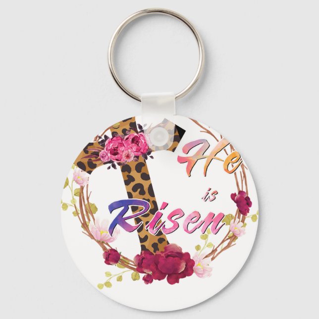 Chaveiro ele ressuscitou (4), retrô, vintage (Frente)