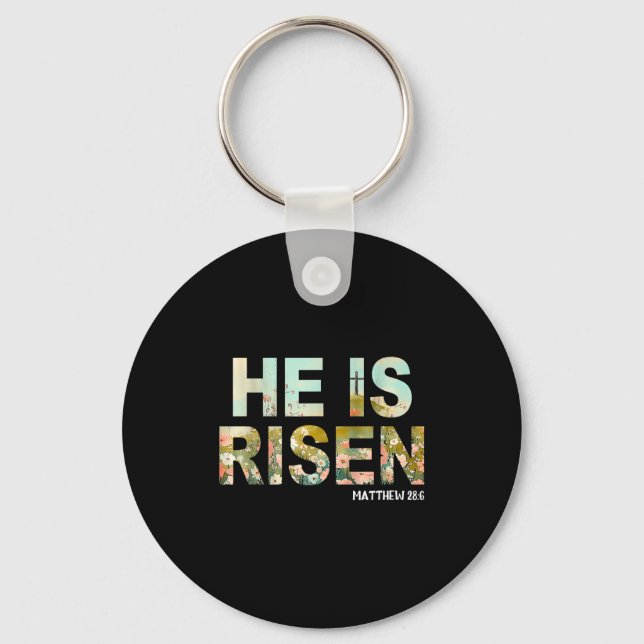 Chaveiro Ele ressuscitou boho páscoa cristão jesus (Frente)