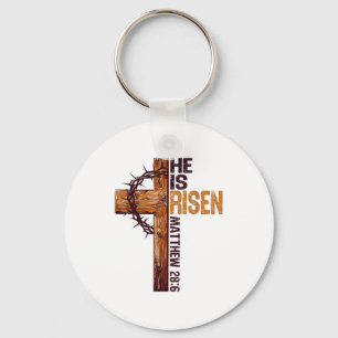 Chaveiro Ele Ressuscitou Cruz Cristã Versículo Bíblico Jesu