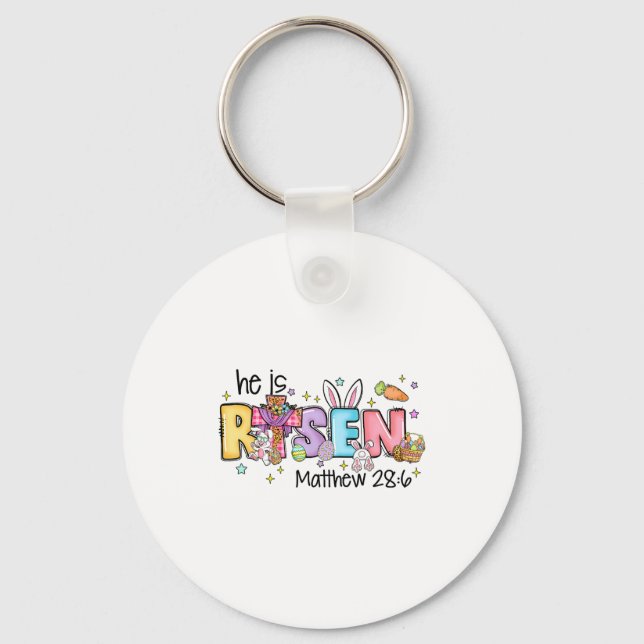 Chaveiro Ele Ressuscitou Versículo Da Bíblia Cristã Jesus C (Frente)