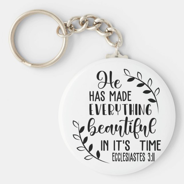 Chaveiro Ele tornou tudo bonito na sua época (Frente)