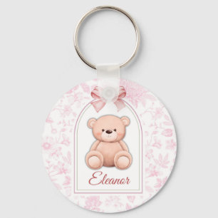 Chaveiro Eleanor Design de Enfermeiro de Urso Rosa Person