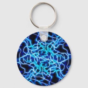 Chaveiro Electric Neon Blue Tesla Coil Lightning