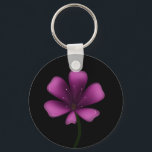 Chaveiro Electric Purple Glossy Bloom Moody Dark Botanical<br><div class="desc">Illuminate your style with this electric purple glossy bloom. Featuring a vibrant magenta palette and high-shine digital finish, this floral illustration stands out with sharp, clean lines and a moody black background. Perfect for fans of modern botanical art, vaporwave aesthetics, and dark garden decor. This striking violet blossom is designed...</div>