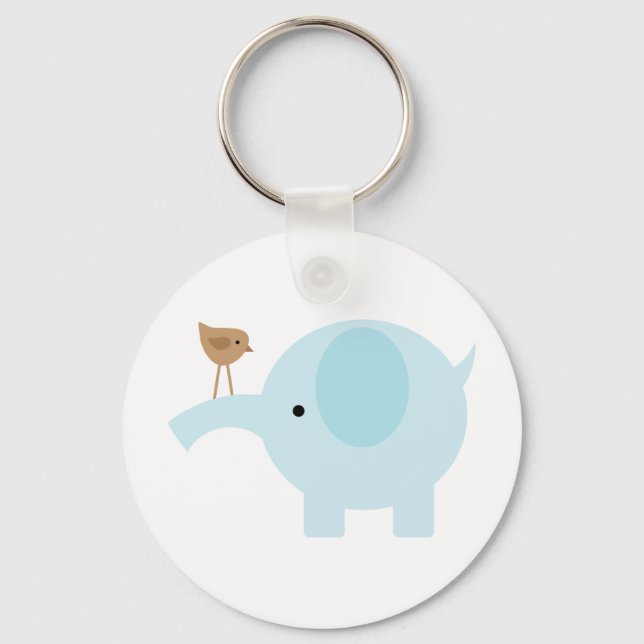 Chaveiro elefante azul (Frente)