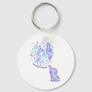 Chaveiro Elefante Blue Roxo Balões Suicidas Prevenção A
