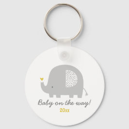 Chaveiro Elefante bonito com ano de nascimento