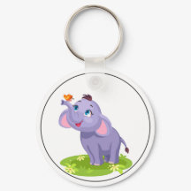 Elefante Bonito com borboleta