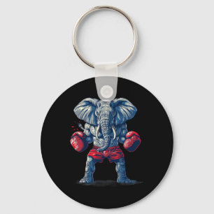 Chaveiro Elefante Boxeando Com Luvas de Boxe Kickboxing Div