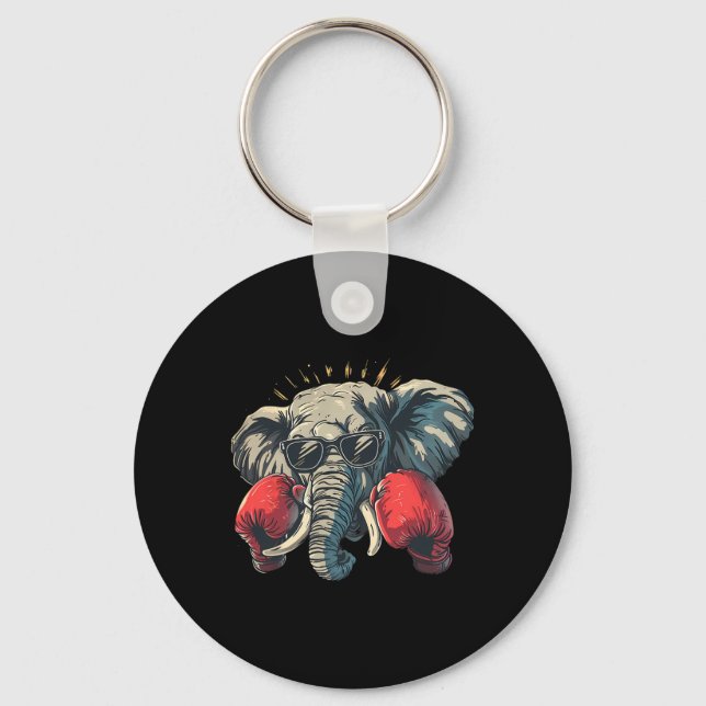 Chaveiro Elefante Boxeando Com Luvas de Boxe Kickboxing Div (Frente)