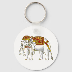 Chaveiro Elefante branco tailandês de Erawan