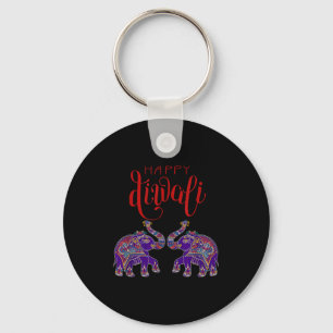 Chaveiro Elefante Colorido Feliz Deepavali Diwali Para Hind