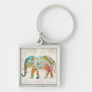 Chaveiro Elefante de Boho Paisley II