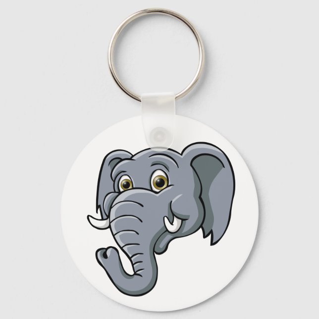 Chaveiro Elefante de Cartoon (Frente)