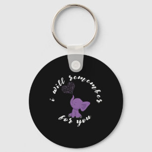 Chaveiro Elefante de Laço Roxo de Endheimer Heimerheimer Mo