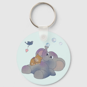 Chaveiro Elefante e gatinho