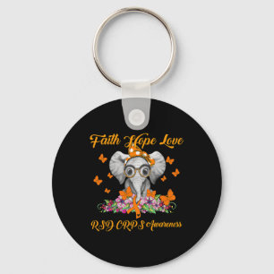 Chaveiro Elefante Faith Hope Adora Consciência Do Rsd Crps