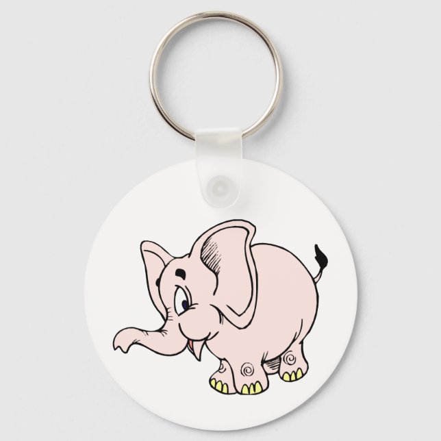 Chaveiro Elefante para bebê rosa.png (Frente)