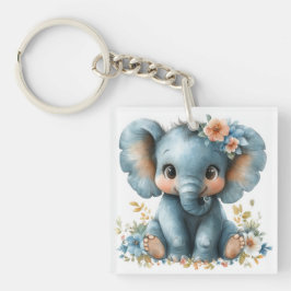 Chaveiro Elefante Para Bebês Em Flores