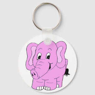 Chaveiro Elefante Rosa
