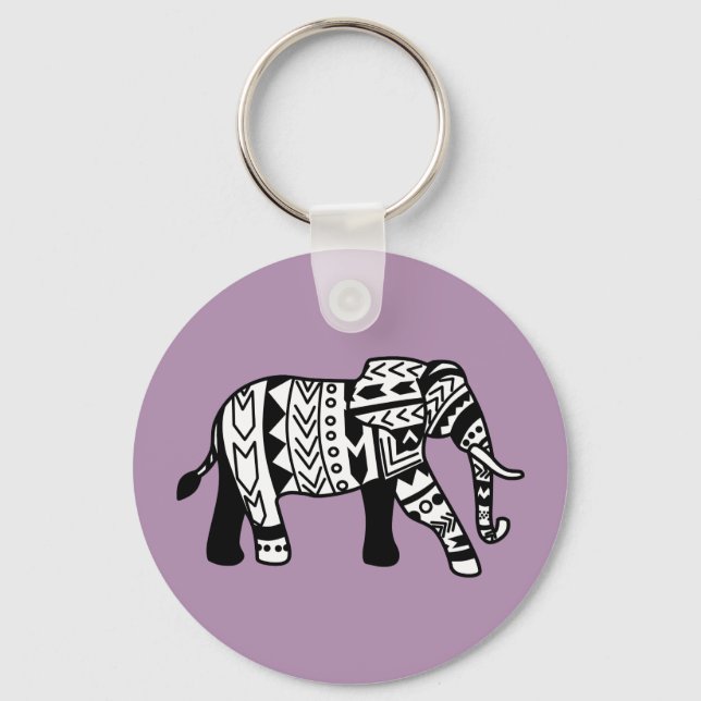 Chaveiro Elefante Walking Tribal (Frente)