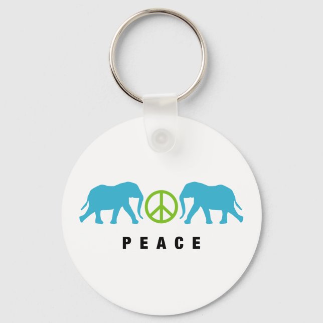 Chaveiro Elefantes com paz (Frente)