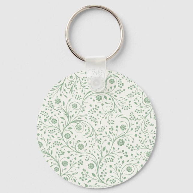 Chaveiro Elegant Botanical Floral Pattern – Minimal Nature  (Frente)