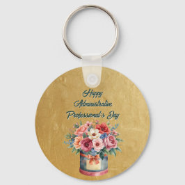 Chaveiro Elegant Gold Administrative Professionals Day